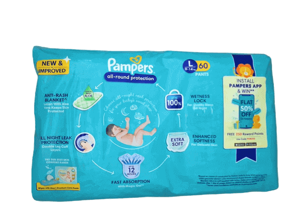 Buy Pampers Baby-Dry Pants Diapers With Aloe Vera Lotion 360 Fit Size 4  9-14kg Mega Box 92 Pants Online - Shop Baby Products on Carrefour UAE